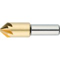 Morse Countersink, Chatterless, Series 1755, 38 Body Dia, 2 Overall Length, 14 Shank Dia, 6 Flutes,  25681